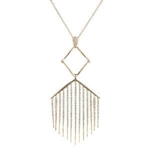 Encrusted Crystal Articulating Fringe Necklace